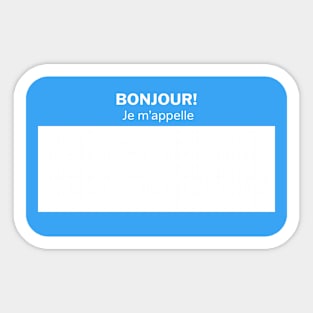 French Name Tag Sticker